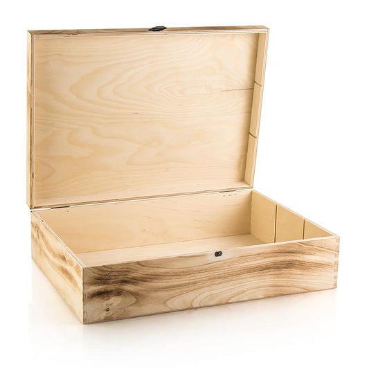 Coffret cadeau pour vin « Caisse en bois flammé », coffret cadeau pour 3 bouteilles, 370 x 258 x 98 mm, 1 pièce | Non alimentaire / Quincaillerie / Accessoires pour barbecue | thungourmet