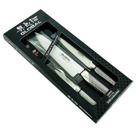 Global G - 21524 Set de couteaux, 3 pièces (G - 2, GSF - 15, GSF - 24), 3 pièces | Couteaux et accessoires pour couteaux | thungourmet