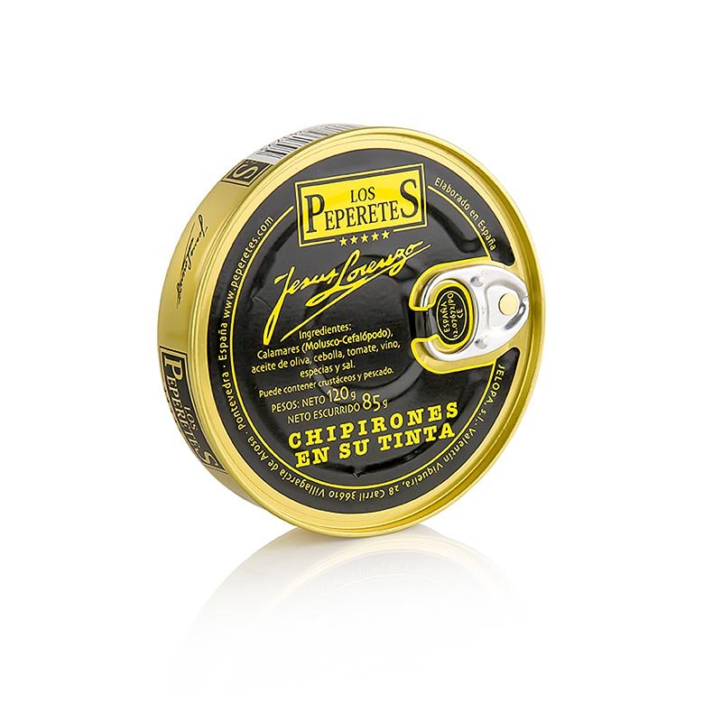 Calmars à l'encre - Chipirones en su tinta, Los Peperetes, 120 g | Caviar, huîtres, poissons et fruits de mer | thungourmet