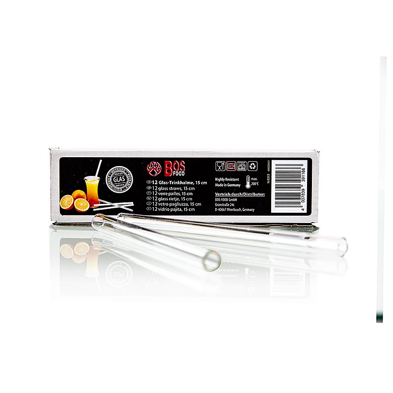 Chef Food Paille en verre, verre Duran, 15cm, 12 pcs