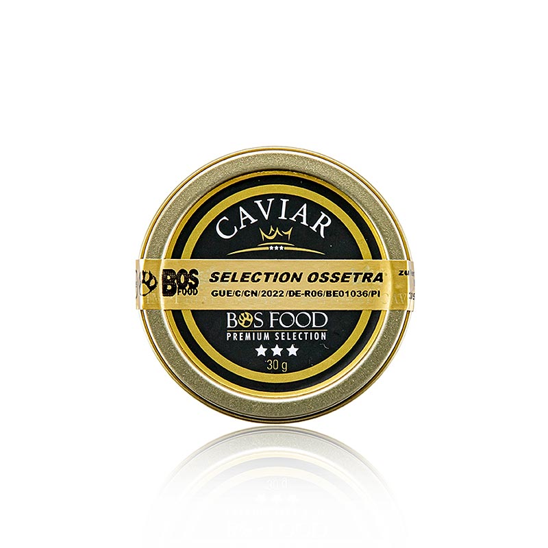 Sélection de caviar Ossetra (Acipenser gueldenstaedtii), 30 g