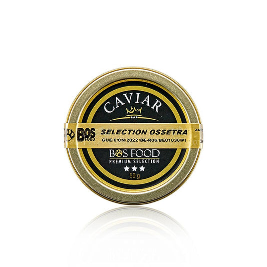 Sélection de caviar Ossetra (Acipenser gueldenstaedtii), 50 g