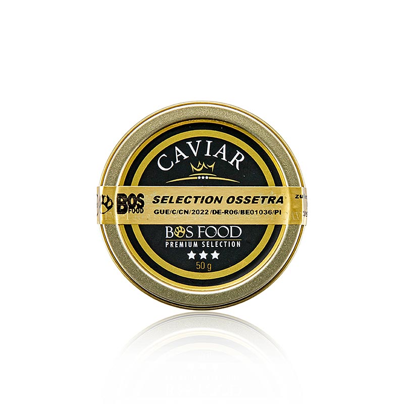 Sélection de caviar Ossetra (Acipenser gueldenstaedtii), 50 g