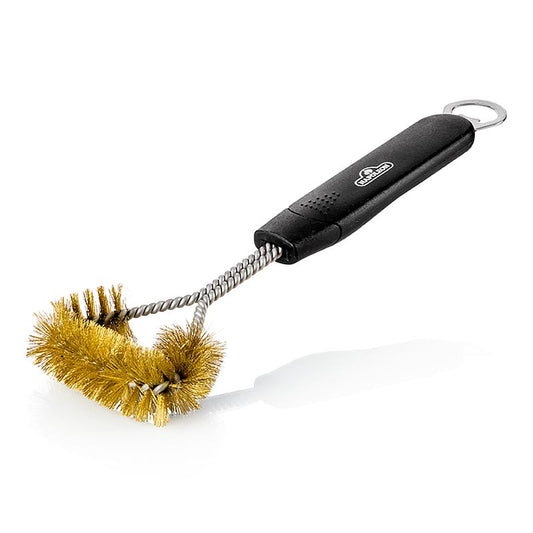Petite brosse à griller Napoléon à 3 côtés avec des brins en laiton pour un nettoyage en profondeur