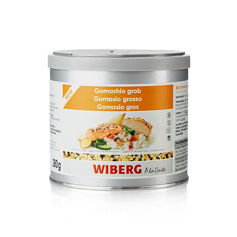 Wiberg Gomashio, gros, mélange d'épices, 280 g | Sel, poivre, épices, arômes, légumes secs | thungourmet
