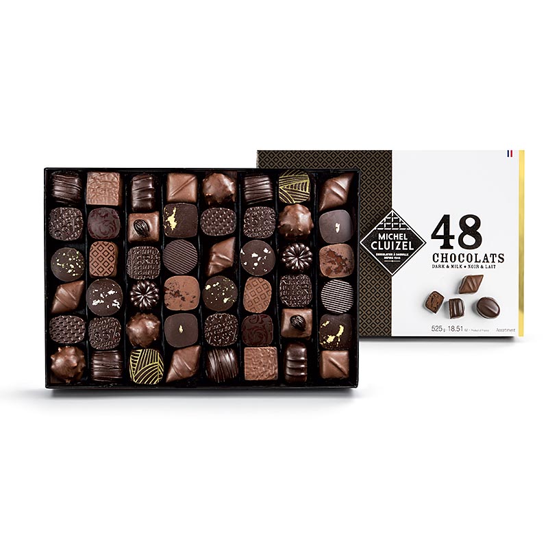 Coffret N.48 - 48 pralines différentes, Michel Cluizel (13048), 525 g, 48 pcs
