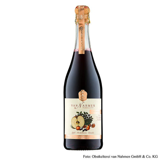 Van Nahmen pomme-myrtille-cerise fruitée, sans alcool, 750 ml
