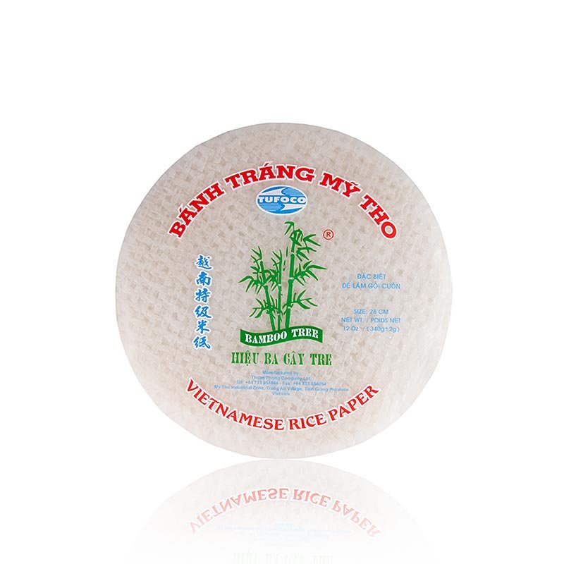Papier de riz, grand format, ø 28 cm, Bamboo Tree, 340 g, 20 feuilles | Asia & Ethno Food | thungourmet