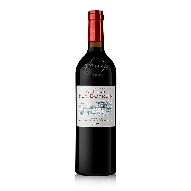 Château Puy Boyrein 2019 vin rouge sec Graves Bordeaux 0,75 l, 750 ml bouteille de vin rouge de France au profil aromatique sec et bien charpenté