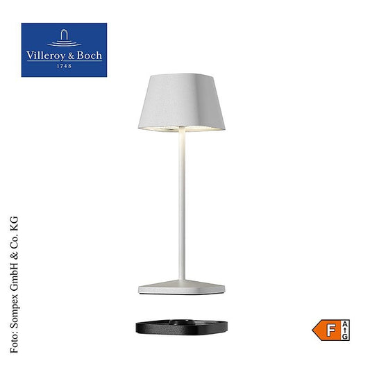 Lampe de table « Neapel MICRO », avec batterie, 20 x 6,5 x 6,5 cm, aluminium, blanc (97010), 1 pièce | Non alimentaire / Quincaillerie / Accessoires pour barbecue | thungourmet