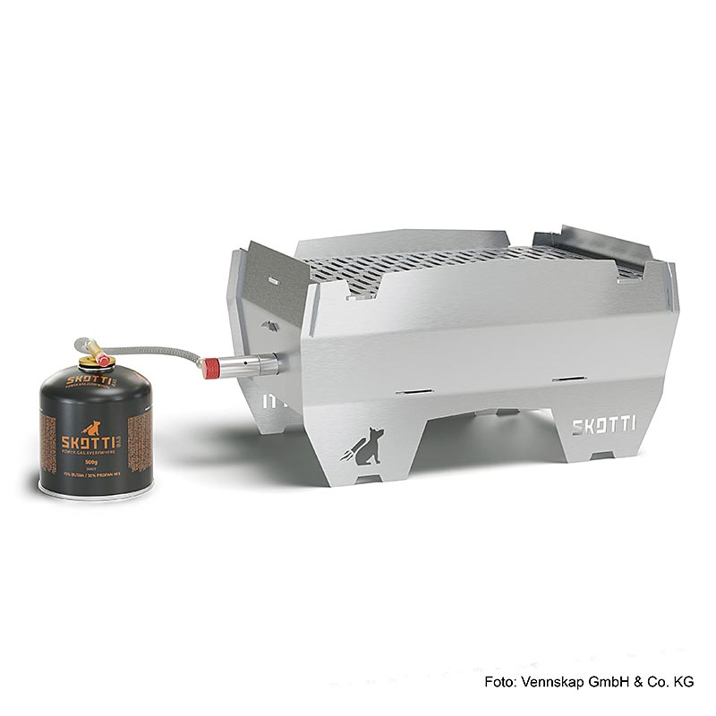 SKOTTI 2.0, barbecue à gaz, acier inoxydable, avec housse de protection, 1 pièce | Non alimentaire / Quincaillerie / Accessoires pour barbecue | thungourmet