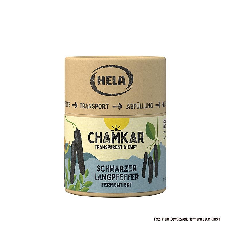 HELA Chamkar - Poivre noir long, fermenté, séché, 70 g | Sel, poivre, épices, arômes, légumes secs | thungourmet