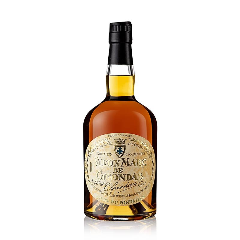 Amadieu Vieux Marc de Gigondas (eau-de-vie de marc vieillie en fût) Rhône 42 %, 700 ml | Spiritueux et autres boissons alcoolisées | thungourmet