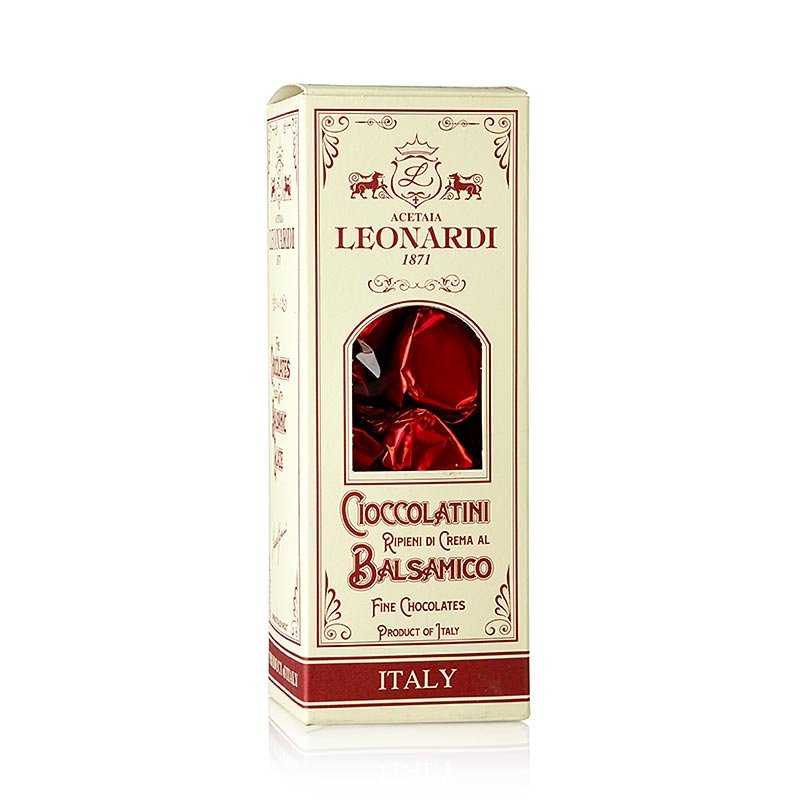 Chioccolatini Balsamico - Chocolats au vinaigre balsamique, Leonardi, 250 g Pâtisseries, chocolats, snacks | thungourmet