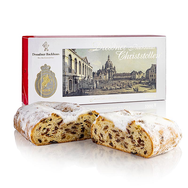 Dresdner Backhaus Christstollen, IGP, dans une boîte cadeau, 1 kg