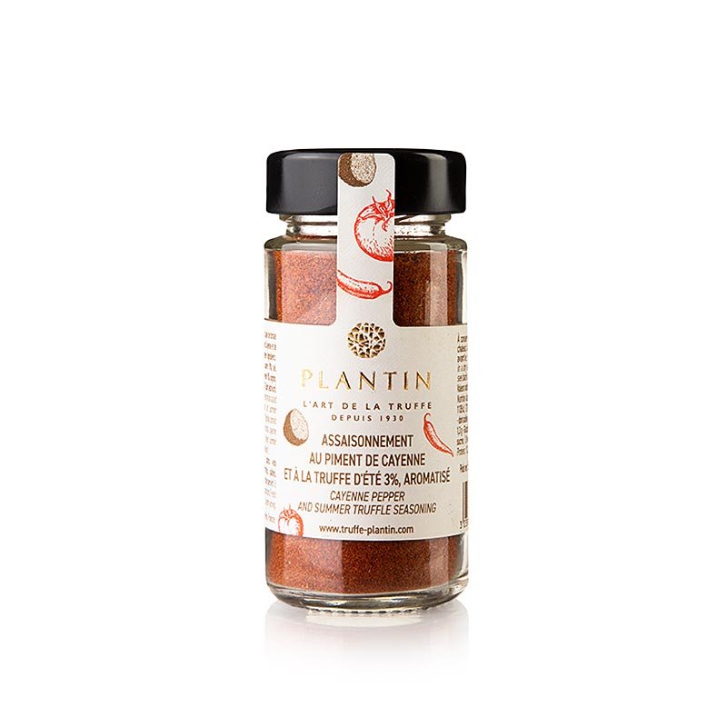 Assaisonnement à la truffe avec cayenne, paprika et 3 % de truffe d'été, Plantin, 50 g | Truffes fraîches, conserves, huiles, produits | thungourmet