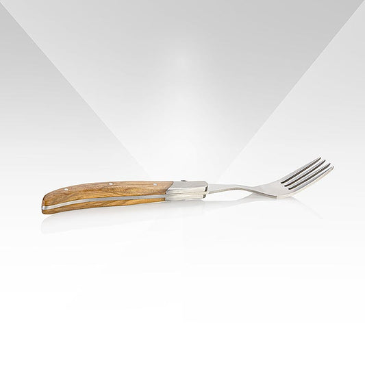 Set de 6 fourchettes, manche en bois d'olivier, coffret en bois, Laguiole, 1 pièce | Couteaux et accessoires pour couteaux | thungourmet