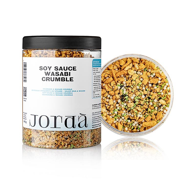 Jorda Crumble Sauce soja & Wasabi, sauce soja, wasabi & croûtons, 400 g | Sel, poivre, épices, arômes, légumes secs | thungourmet