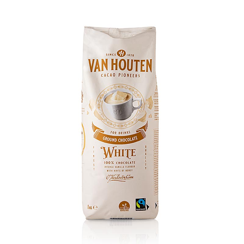 Van Houten Ground White Chocolate, Chocolat à boire en poudre, 1 kg