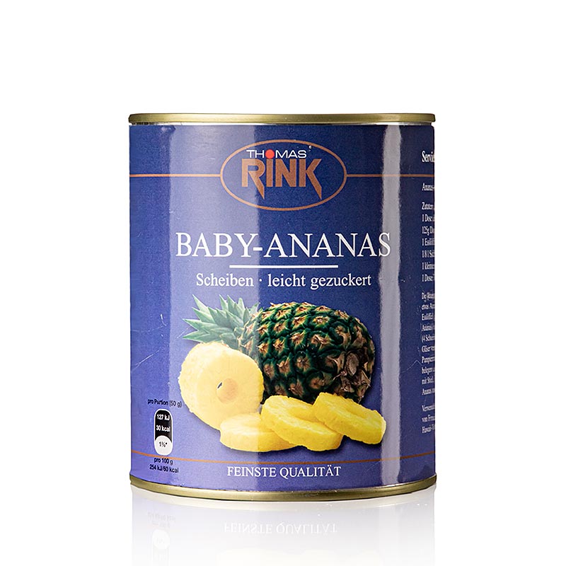 Thomas Rink Tranches d'ananas pour bébés, 28 à 32 tranches, 830 g | Produits à base de fruits, purées, légumes et pousses | thungourmet