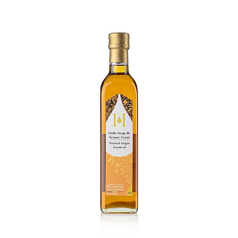 Huile de sésame vierge torréfiée, Huilerie Beaujolaise, BIO, 500 ml Vinaigre & huile | thungourmet