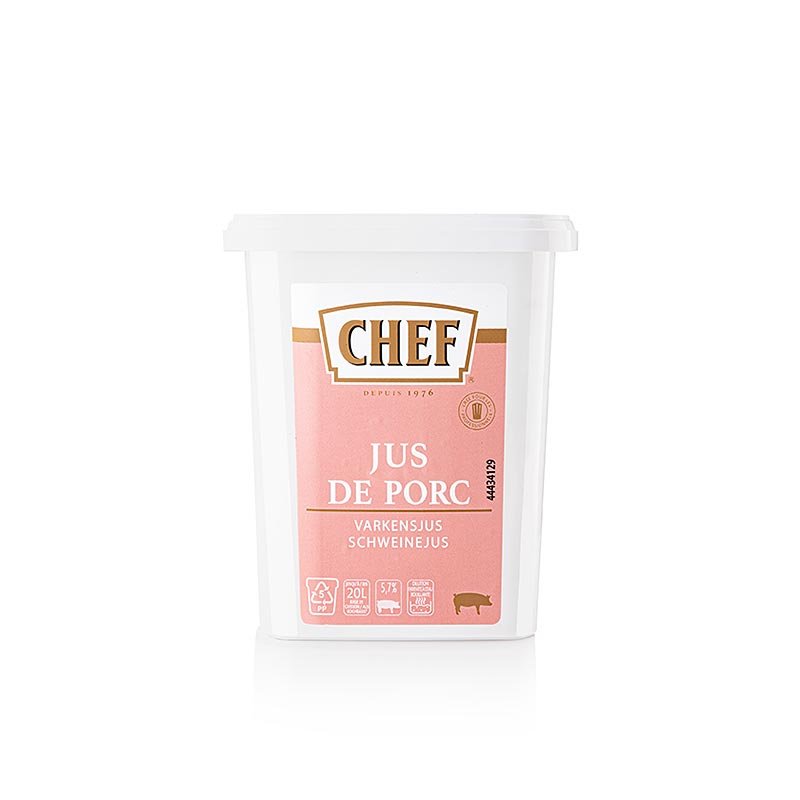 CHEF Jus de porc, poudre (pour env. 10 l), 600 g | Sauces, soupes, fonds | thungourmet