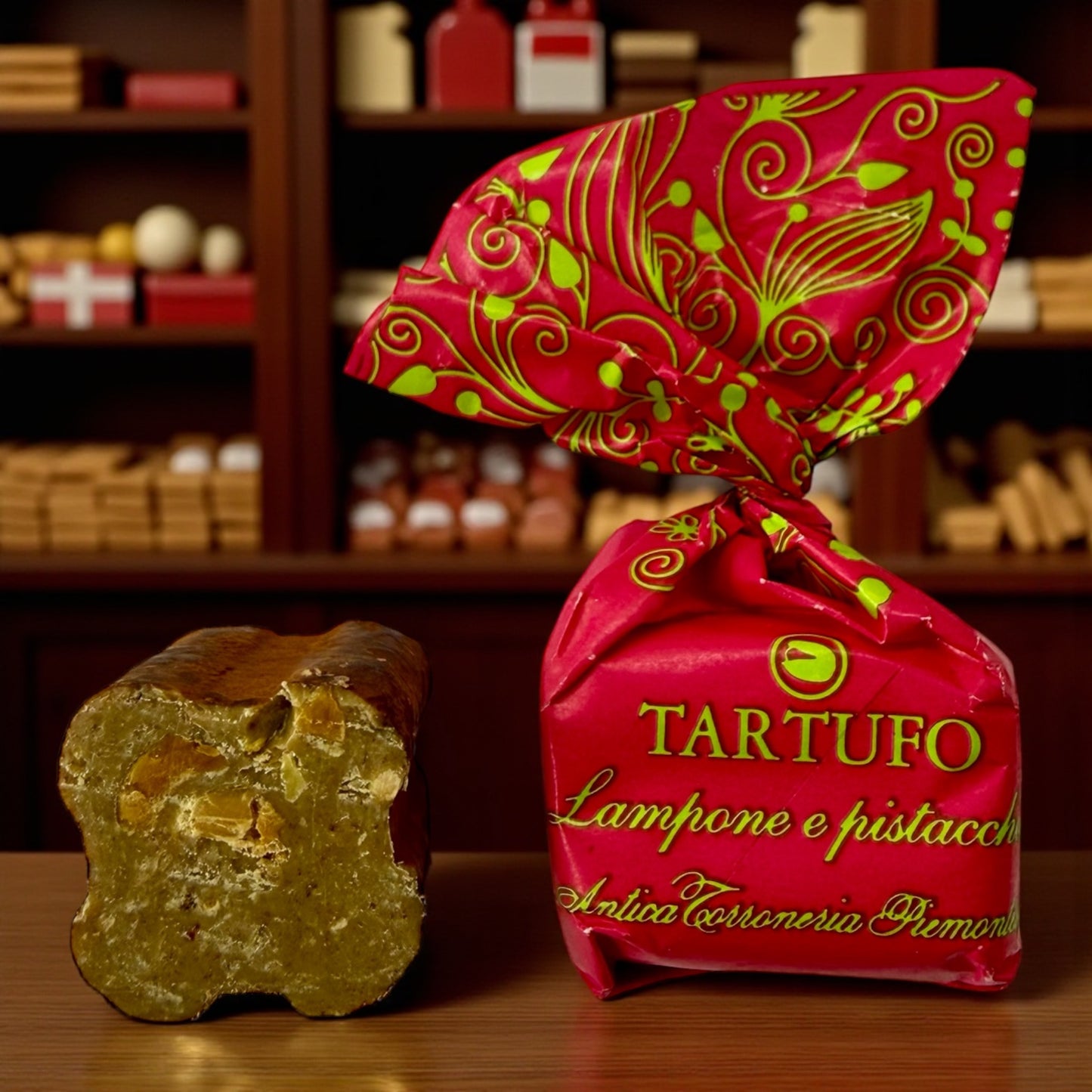 Antica Torroneria Piemontese Tartufi dolci Lampone e Pistacchio, 1KG