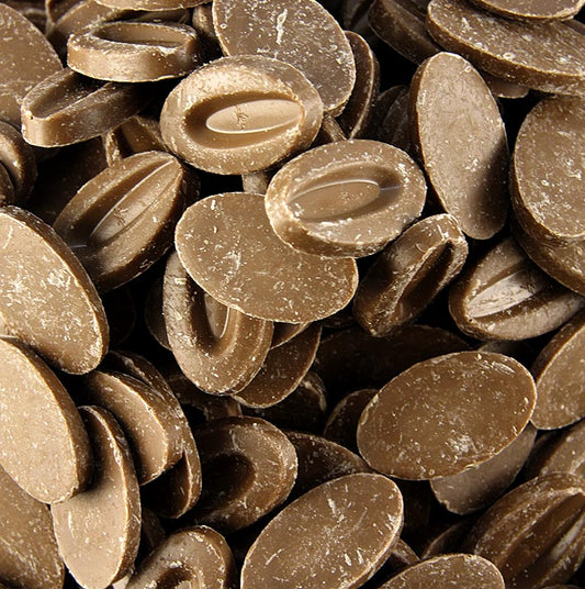 Valrhona Equatoriale Lactée, copertura al latte intero, callets, 35% di cacao, 3 kg | Copertura, stampi per cioccolato, prodotti al cioccolato | thungourmet