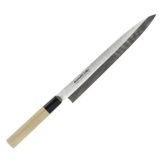 Global Bunmei 1804-270 Coltello Yanagi Sashimi, manico in legno Honoki, 27 cm, 1 pezzo