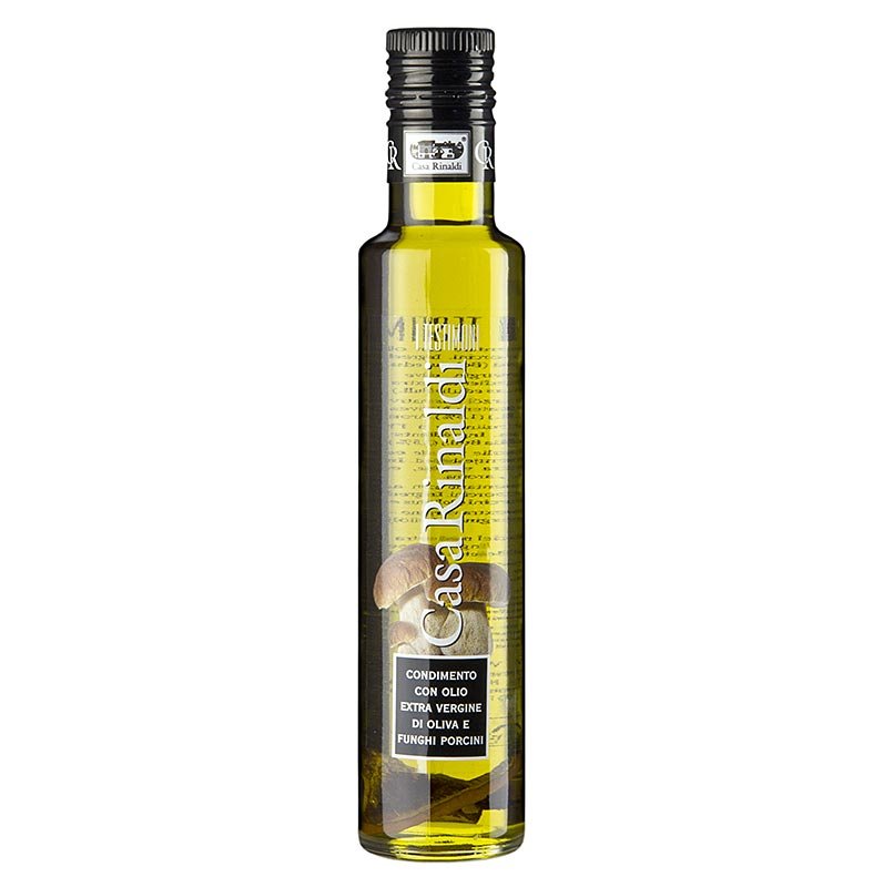 Olio extravergine di oliva, Casa Rinaldi aromatizzato ai funghi porcini, 250 ml Aceto e olio | thungourmet