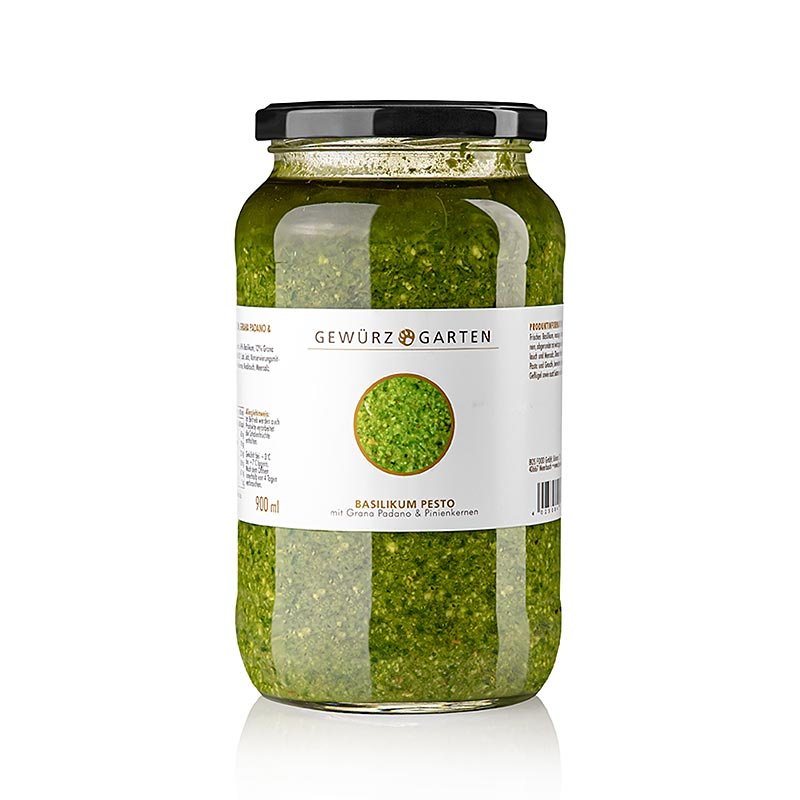 Pesto Gewürzgarten , con basilico, pinoli, Grana Padano, 900 ml | Salse, zuppe, fondi | thungourmet