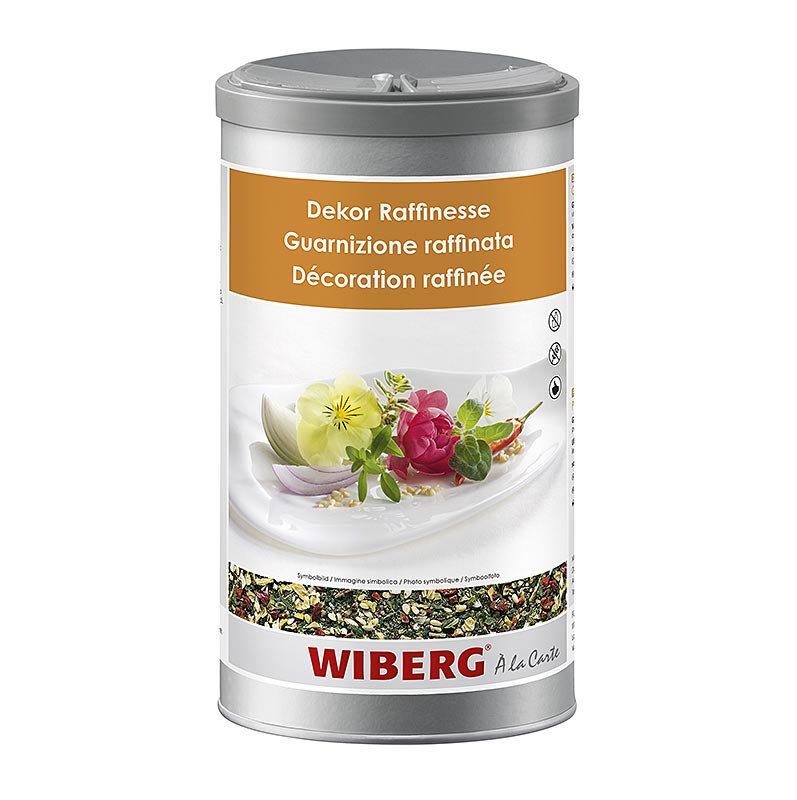 Wiberg Dekor - Raffinatezza, miscela di spezie con sesamo, 430 g | Sale, pepe, spezie, aromi, verdure essiccate | thungourmet