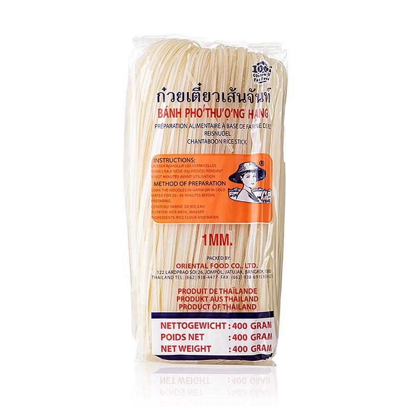 Riso - Tagliatelle, larghezza 1 mm, 400 g | Asia & Ethno Food | thungourmet
