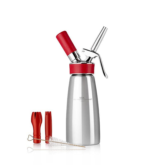 Espuma - Sprayer, Gourmet Whip Plus, completo, acciaio inox opaco, 500 ml, rosso, 1 pz | Non Food / Ferramenta / Accessori per barbecue | thungourmet
