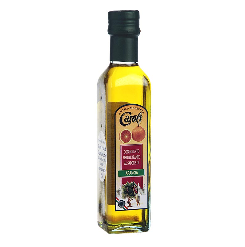 Olio extravergine di oliva Caroli aromatizzato all'arancia, 250 ml