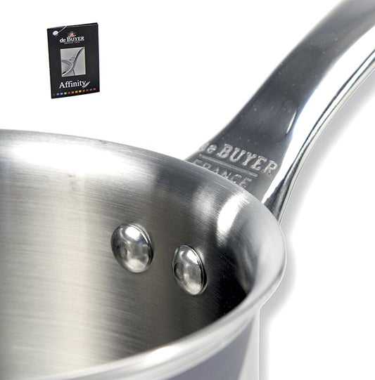 deBUYER Casseruola a induzione "Affinity", acciaio inox, ø 14 cm, altezza 7,5 cm, 1 pz.