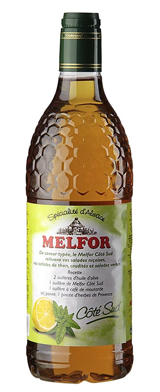 Condimento all'aceto, con miele, erbe, basilico e limone, acidità 3,8%, Melfor, 1 l