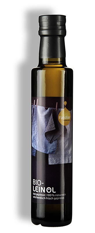 Olio di semi di lino, spremuto a freddo, Fandler, BIO, 250 ml