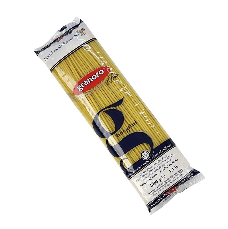 Bucatini Granoro, maccheroni lunghi e sottili, n. 11, 12 kg, 24 x 500 g | Pasta, prodotti a base di pasta, freschi/secchi | thungourmet