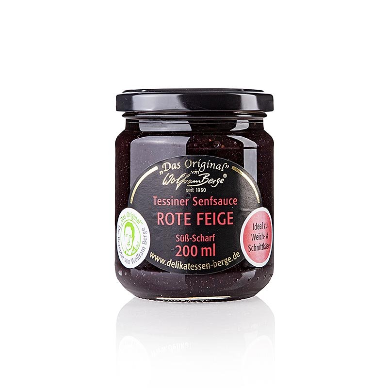 Salsa originale ticinese con uva rossa, fichi e senape, Wolfram Berge, 200 ml | Salse, zuppe, fondi | thungourmet
