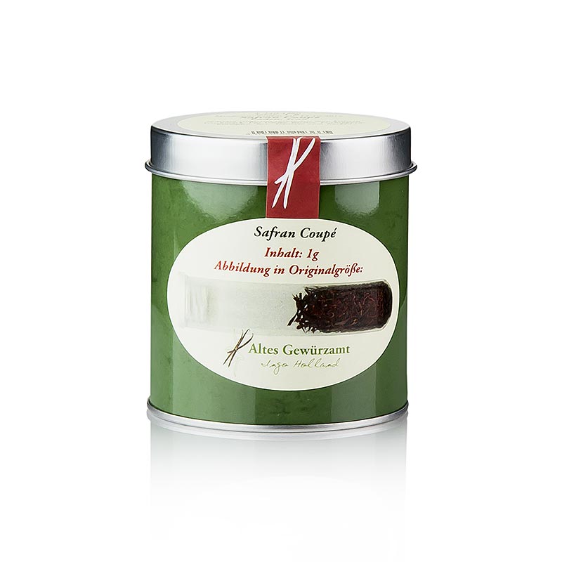 Safran Coupé, fili di zafferano, Altes Gewürzamt, 1 g | Sale, pepe, spezie, aromi, verdure essiccate | thungourmet
