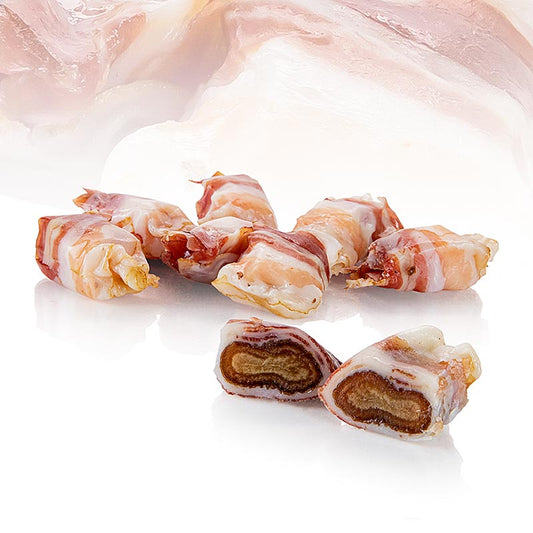 VULCANO Datteri con pancetta, pancetta premium e datteri, dalla Stiria, 120 g | Prosciutto, salumi, carne | thungourmet