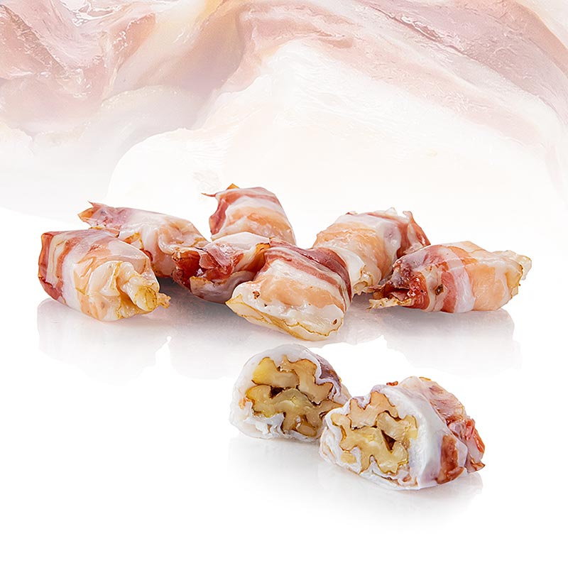 Noci di pancetta VULCANO, pancetta e noci di prima qualità, dalla Stiria, 120 g