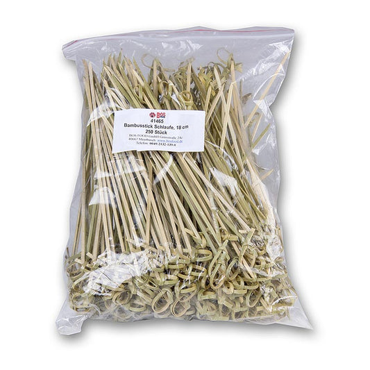 Spiedini di bambù, con estremità annodata, verdi, 18 cm, 250 pezzi | Non Food / Ferramenta / Accessori per barbecue | thungourmet