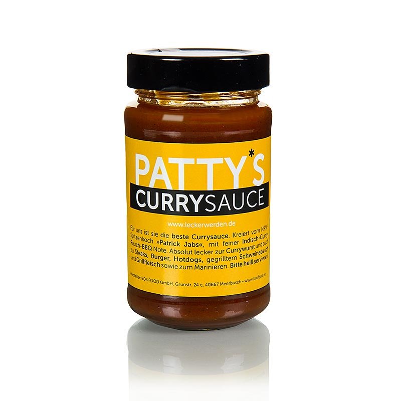 Salsa al curry Patty, creata da Patrick Jabs, 225 ml | Salse, zuppe, fondi | thungourmet