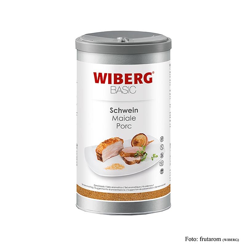 Wiberg BASIC Maiale, sale aromatizzato, 900 g | Sale, pepe, spezie, aromi, verdure secche | thungourmet