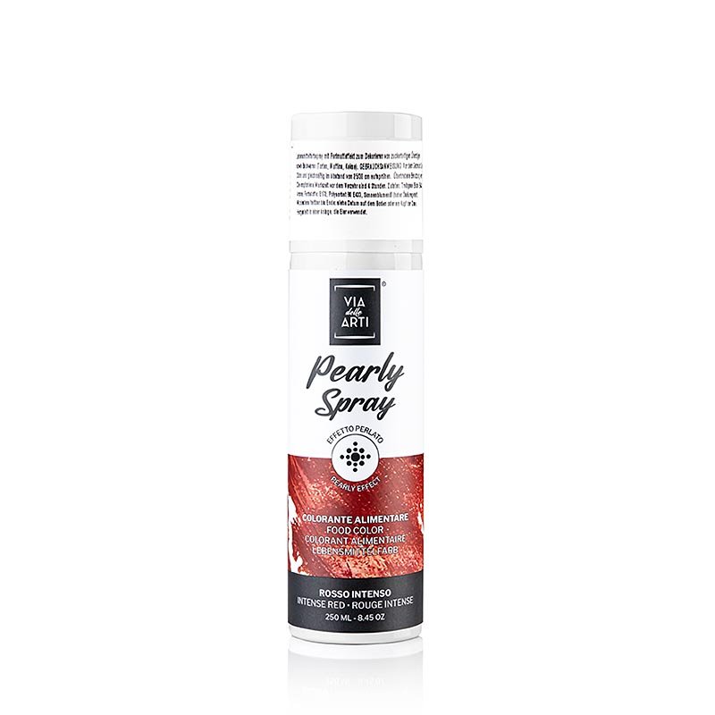 Spray glitterato, rosso perlato (madreperla), 250 ml Additivi alimentari | thungourmet