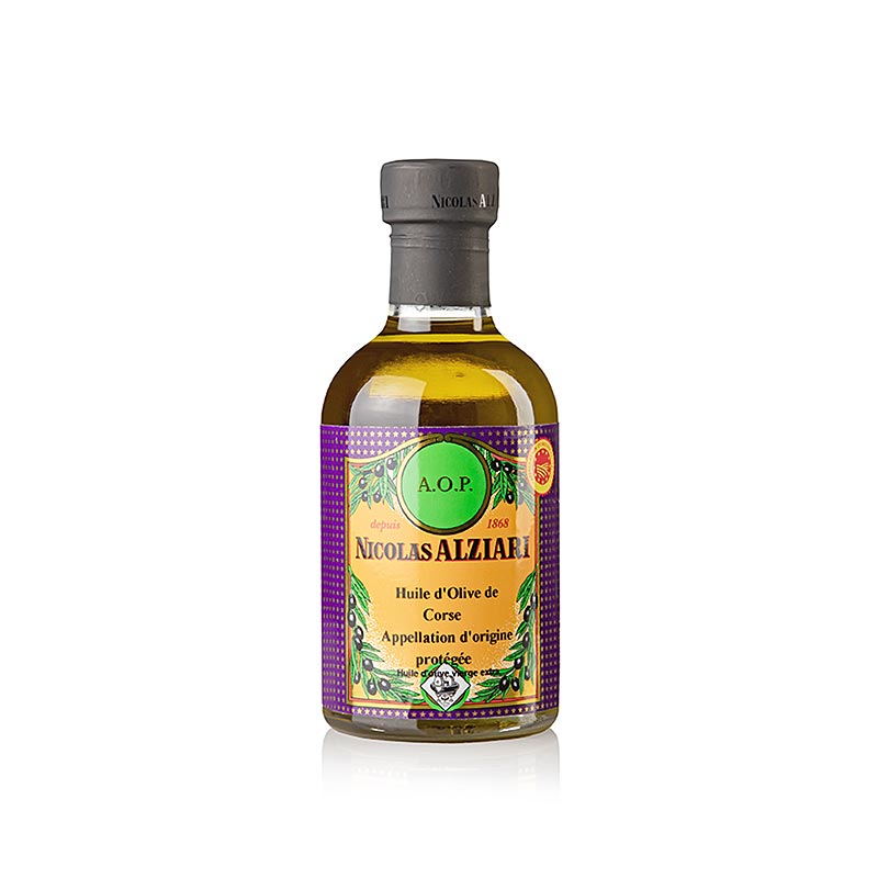 Olio extravergine di oliva di alta qualità della Corsica, Alziari, AOP/gU, 200 ml, un dono della natura dal sapore fresco, naturale e incomparabile Scoprite e gustate il classico aceto & olio francese!