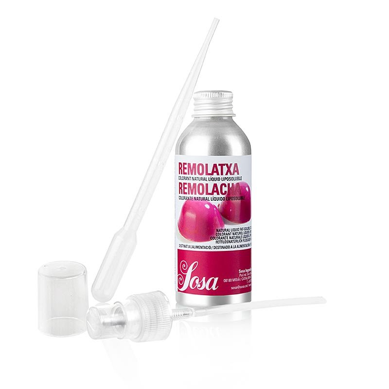 Sosa naturale, liquido, barbabietola rossa, liposolubile, 100 g | Additivi alimentari | thungourmet