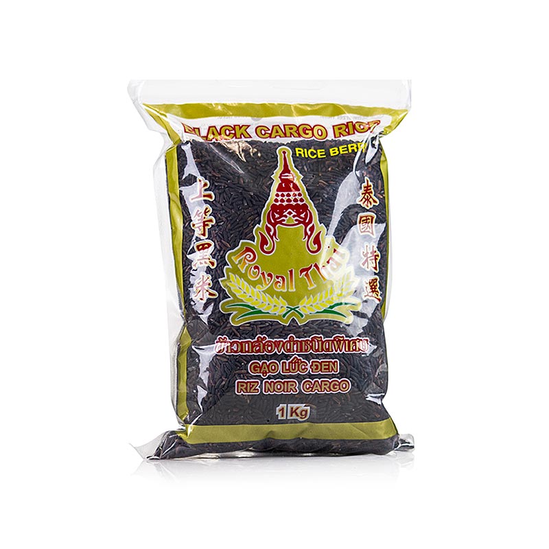 Riso nero (riso nero Cargo, bacche di riso) Royal Thai, 1 kg